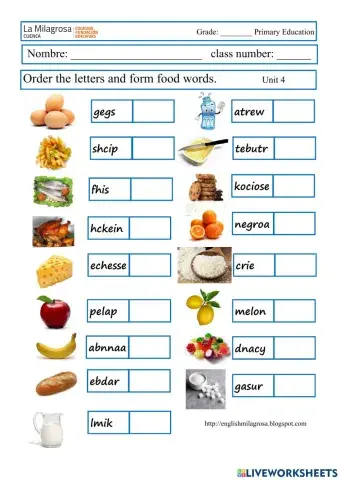 Food vocabulary