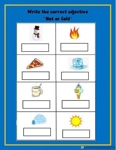 Opposites- Hot and Cold