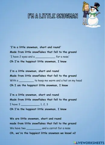 I'm a little snowman