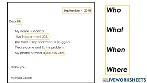 Letter to the Landlord - Matching