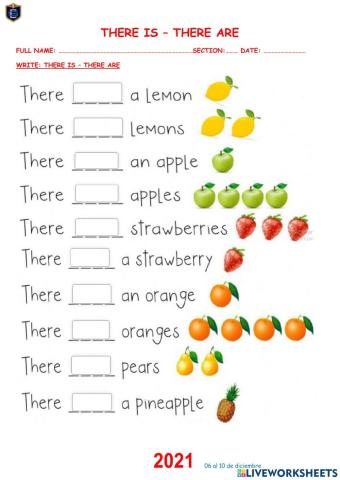 There is - theres are