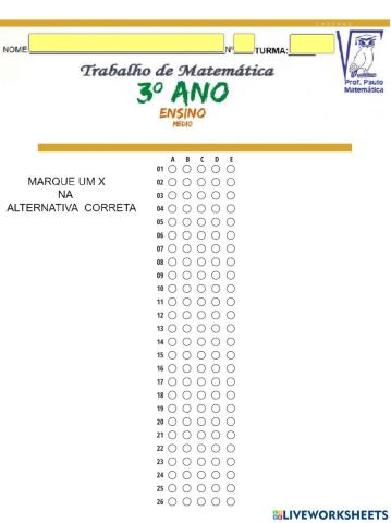 Revisão matemática