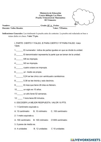 Examen de matematica 2