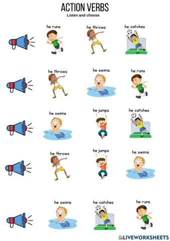 Action Verbs - listening