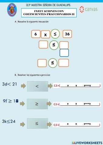 Inecuaciones con Coeficientes fraccionarios II