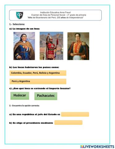 Examen de Personal Social