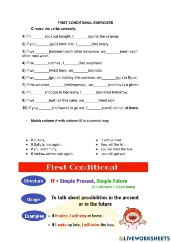 The first conditional