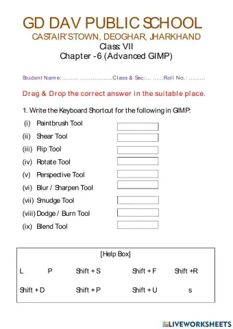 Keyboard Shortcut in GIMP