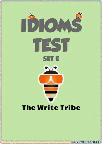 Idioms workbook part e test