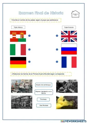 Examen de Historia Universal y Peruana