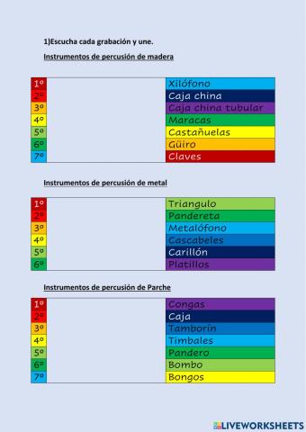 Instrumentos de percusión