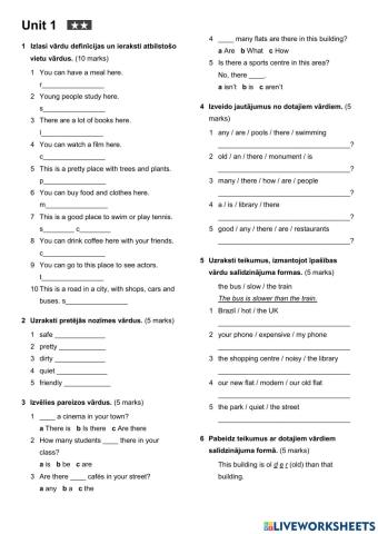 Pārbaudes darbs 6.klase