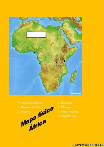 Mapa físico África básico