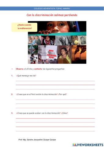 Con la discriminación perdemos