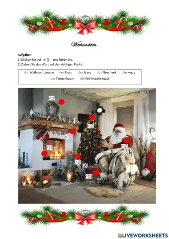 Weihnachten: hören und zuordnen