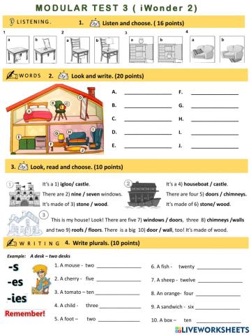 IWonde2. Module test 3.
