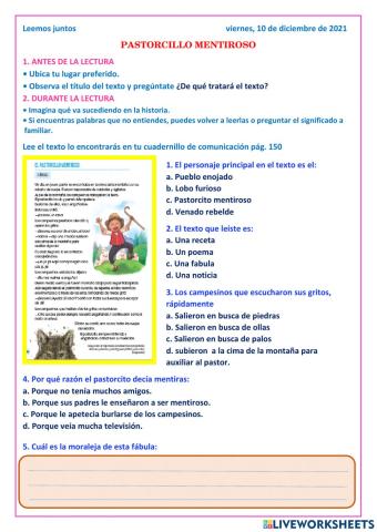 Pastorcito mentiroso