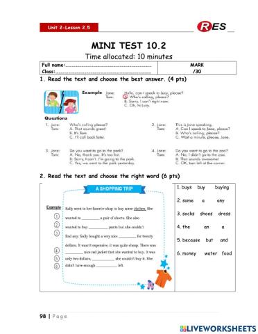 Res kids 4 mini test 10.2