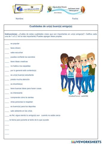 Cualidades de un buen amigo