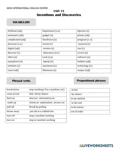 Unit 18- Destination