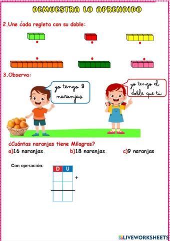 El doble de una cantidad