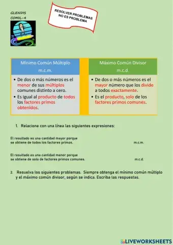 Problemas de m.c.m. y m.c.d.