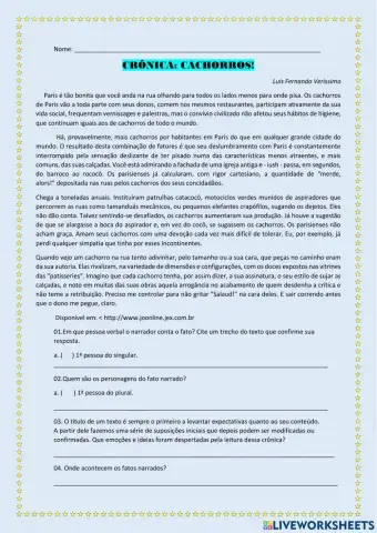 Crônica: cachorros!