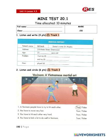 Res kids 4 mini test 20.1