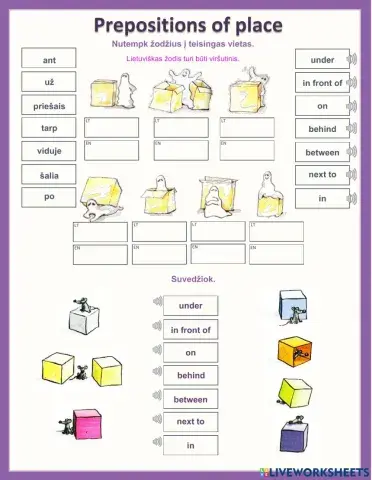 Prepositions of place