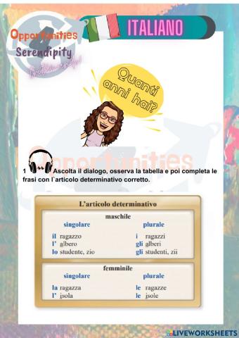 Progetto italiano clase 3