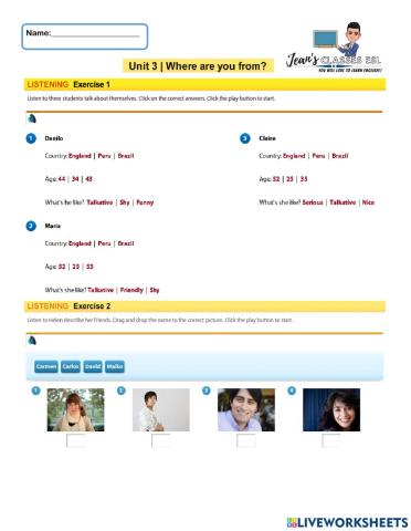 SSD Unit 3 Listening 1–3