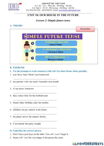 Unit 10 : Grade 6 : Our House In The Future
