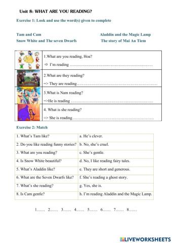 Unit 8 What are you reading