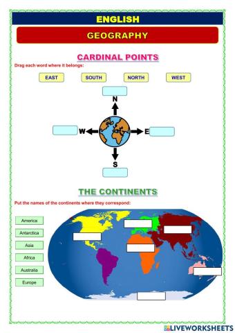 Temas de geografía en inglés