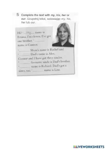 Possessive adjectives