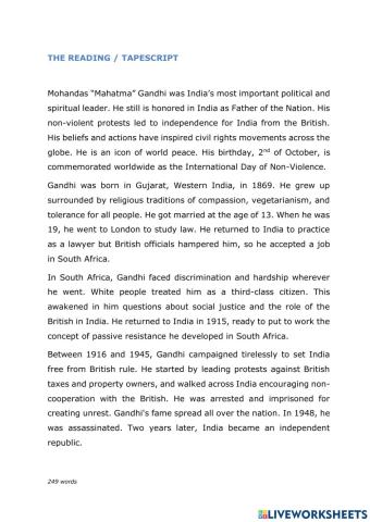 Mohandas Mahatma Gandhi