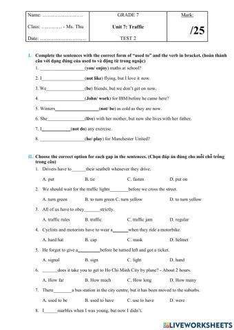 English 7 unit 7 test 2
