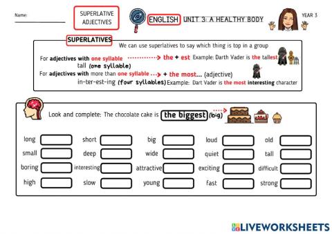 Unit 3: a healthy body