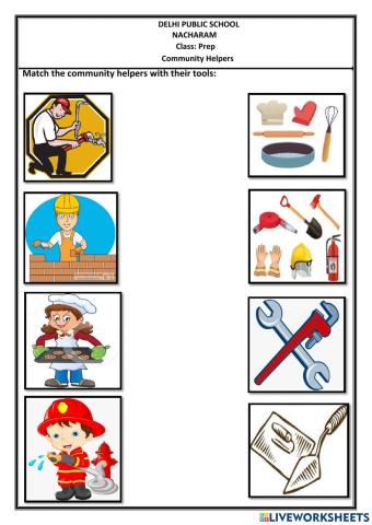 Community helpers and their tools