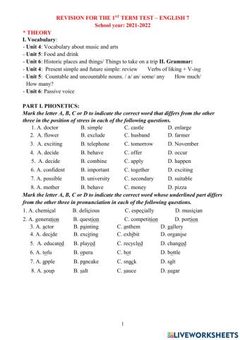Final Test Revision G7 QM