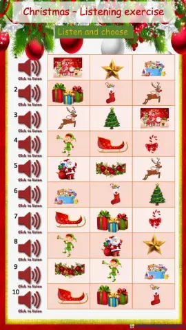 Christmas listening exercise