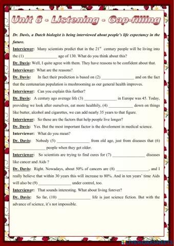 Grade 12-Unit 8-Listening-Gap-filling