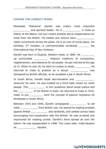 Mohandas Mahatma Gandhi