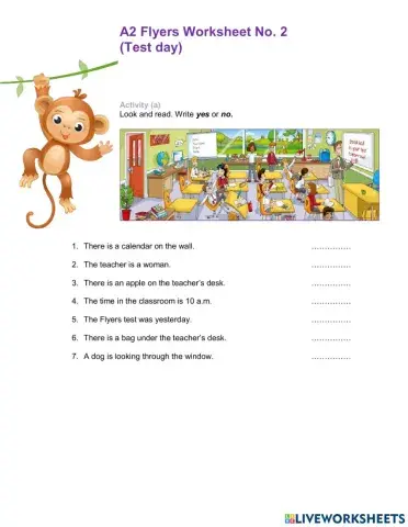 A2 Flyers Worksheet 2a