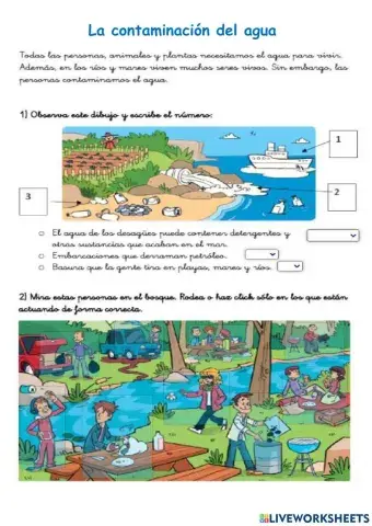La contaminación del agua