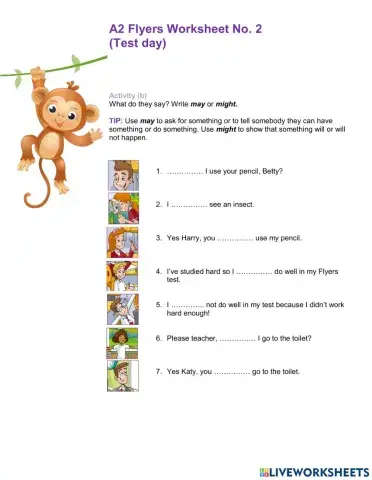 A2 Flyers Worksheet 2b