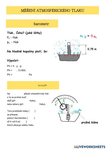 Atmosférický tlak - měření