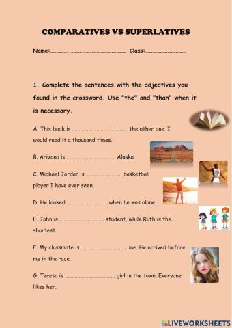 Comparatives vs superlatives