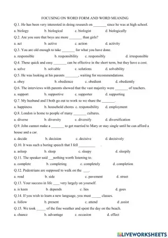 Word form and word meaning