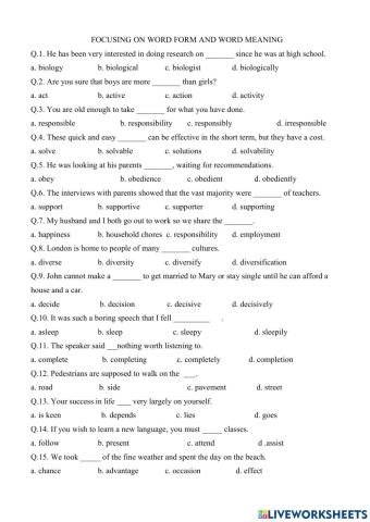 Word form and word meaning